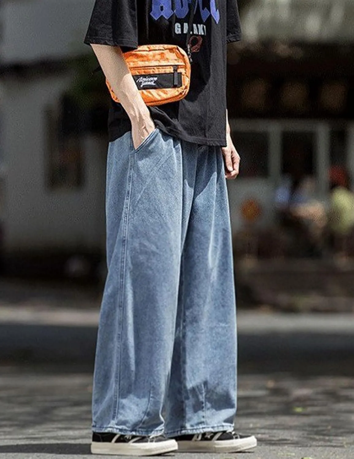 Y2k Baggy Jeans Men Hip Hop Denim Pants Wide Leg Streetwear Jeans Grunge Skateboard Skater Pants