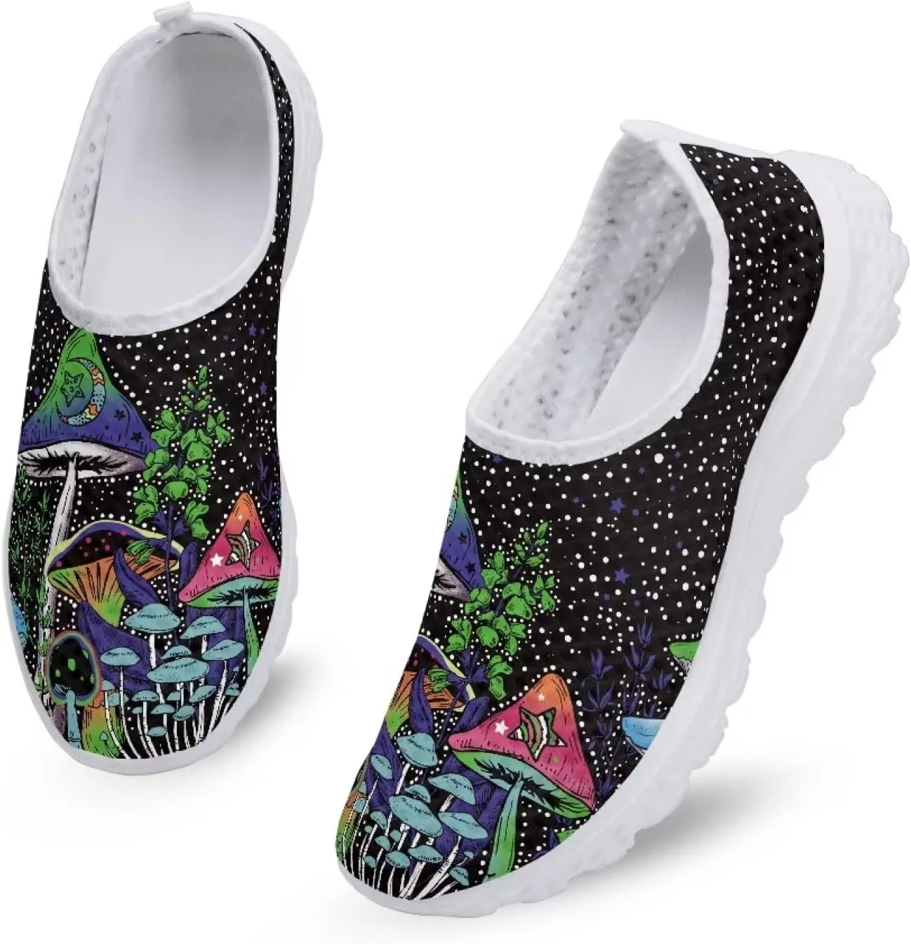 Yzaoxia Running Shoes for Women Size 5.5-11.5 Slip on Athletic Shoes Breathable Mesh Sneakers Flats