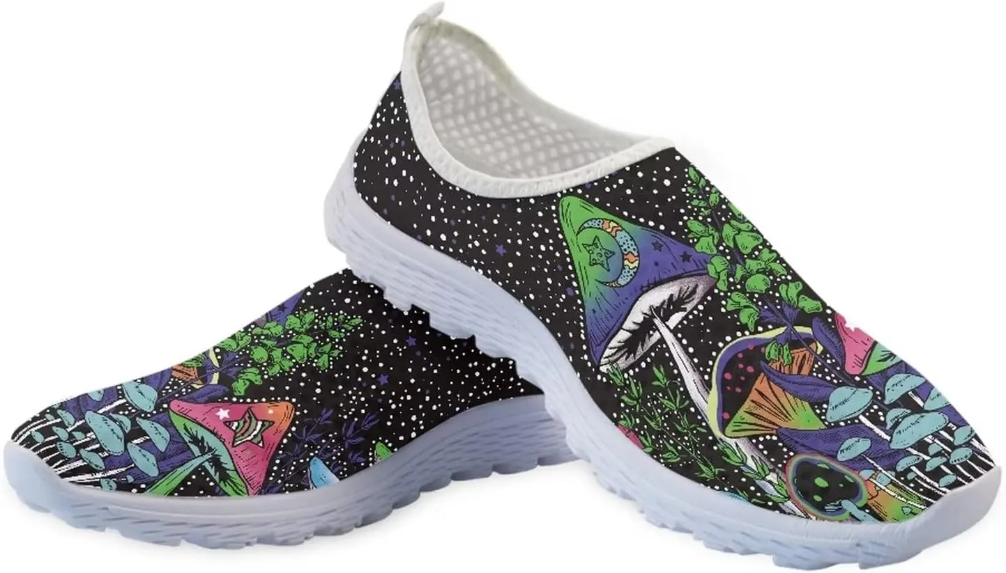 Yzaoxia Running Shoes for Women Size 5.5-11.5 Slip on Athletic Shoes Breathable Mesh Sneakers Flats