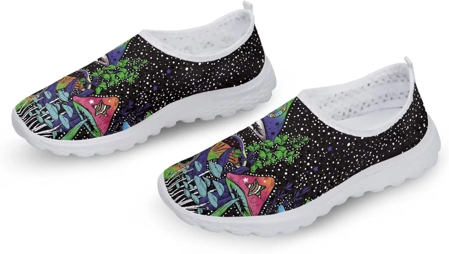 Yzaoxia Running Shoes for Women Size 5.5-11.5 Slip on Athletic Shoes Breathable Mesh Sneakers Flats